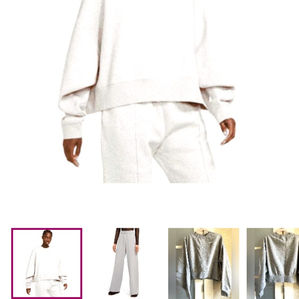 Nike - Essential Women's Fleece Crew & Pants Set - Grey Heather  - Size XS & S